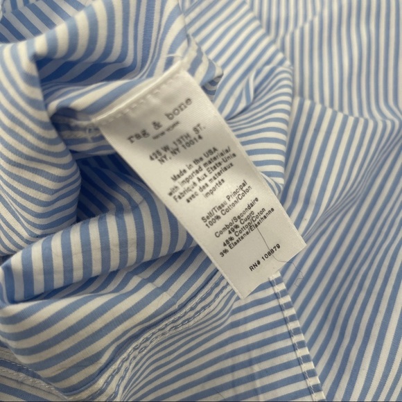 RAG & BONE Collingwood Top Striped Blue Size XS - Picture 4 of 7